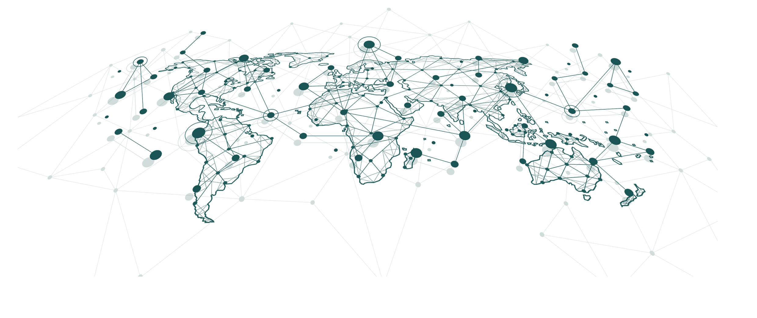 World map showing Arayo's global network coverage across 150+ countries